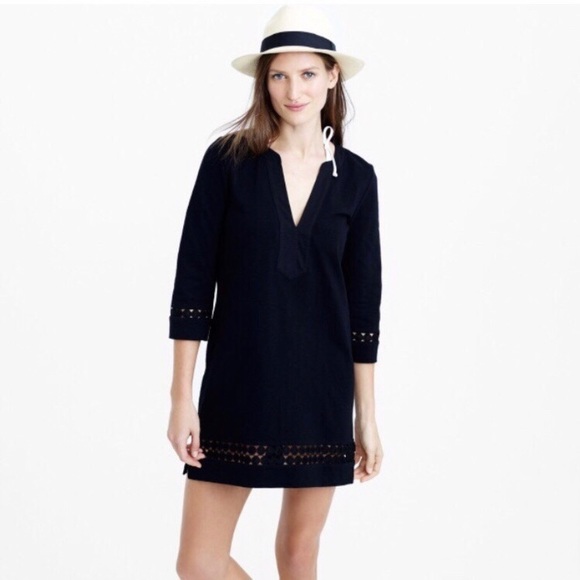 J. Crew Other - J. Crew Cotton Embroidered Tunic Beach Coverup S